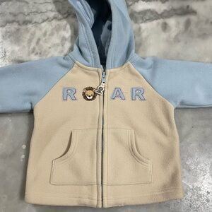 Gymboree Blue and Tan Fleece Hoodie